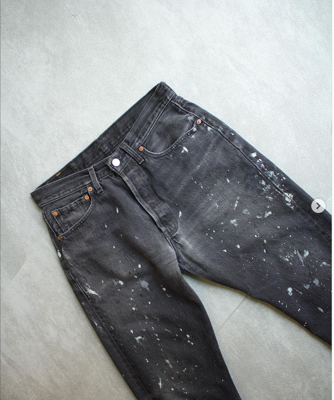 Euro Levi's 90's Black Denim Pants "Painted"