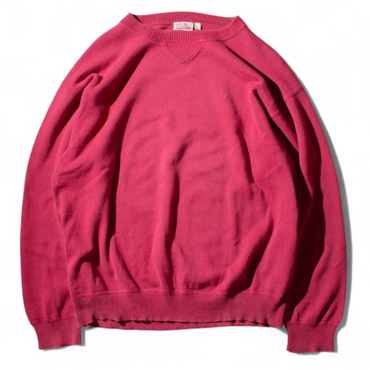 Cotton Crewneck Knit Sweater