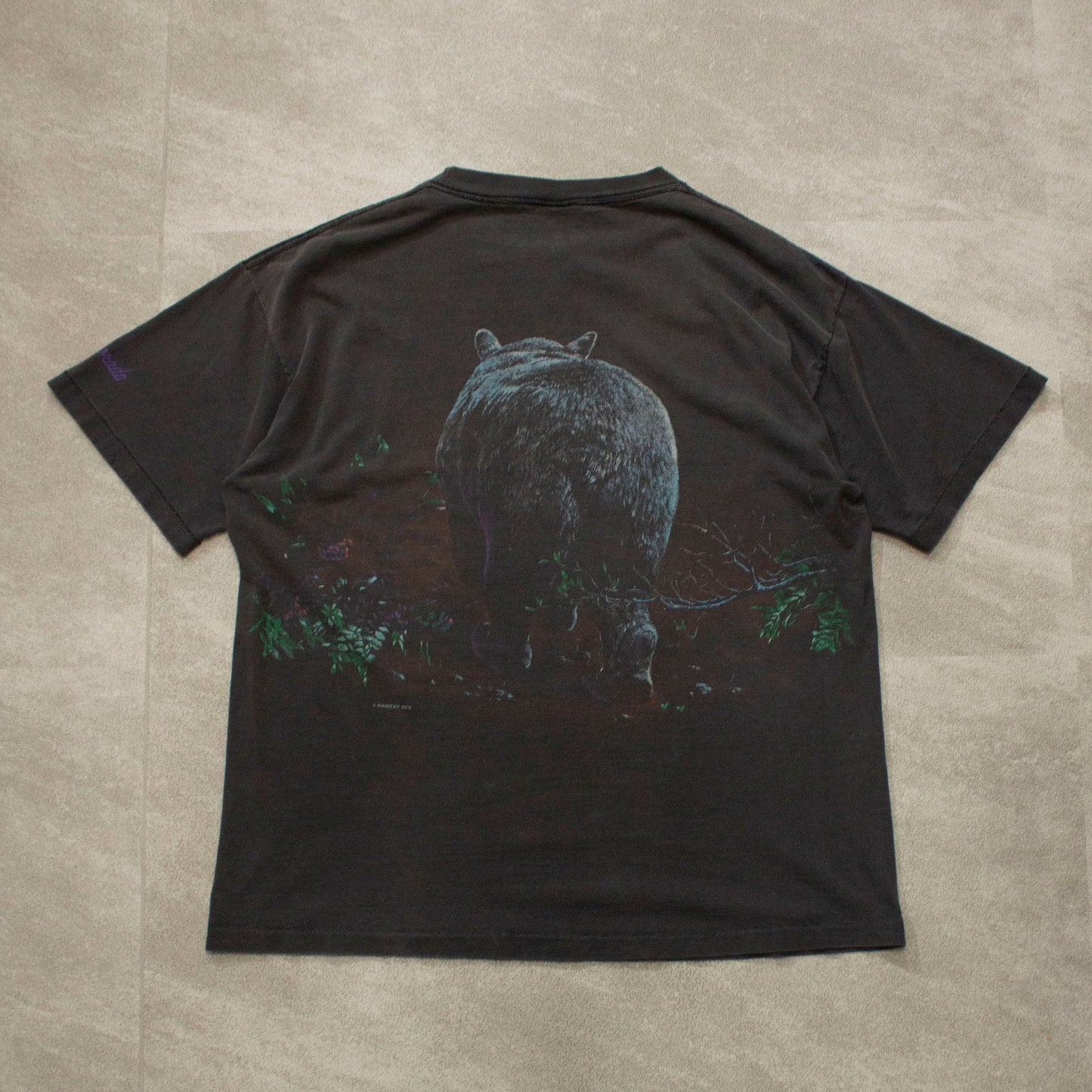 Bear Printed S/S Tee Made in U.S.A.