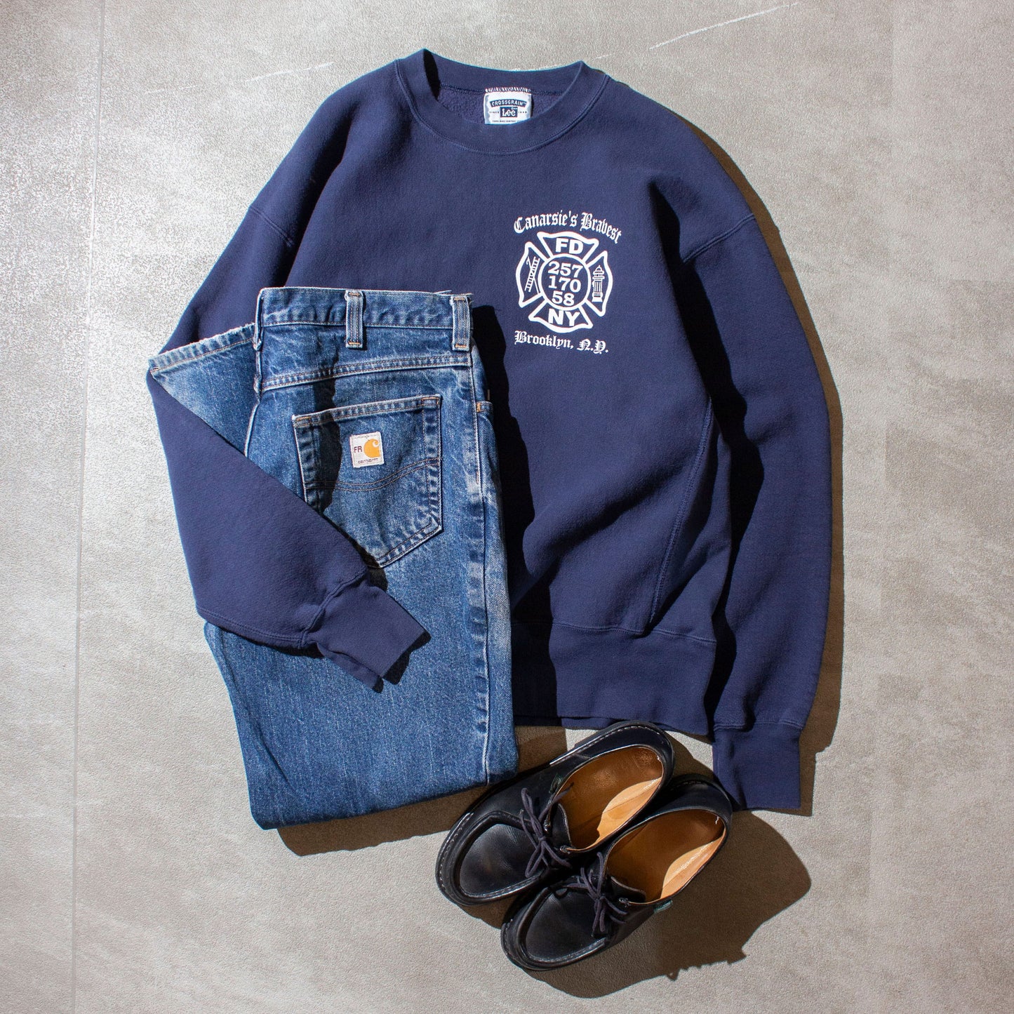 "CROSS GRAIN" Crewneck Sweat