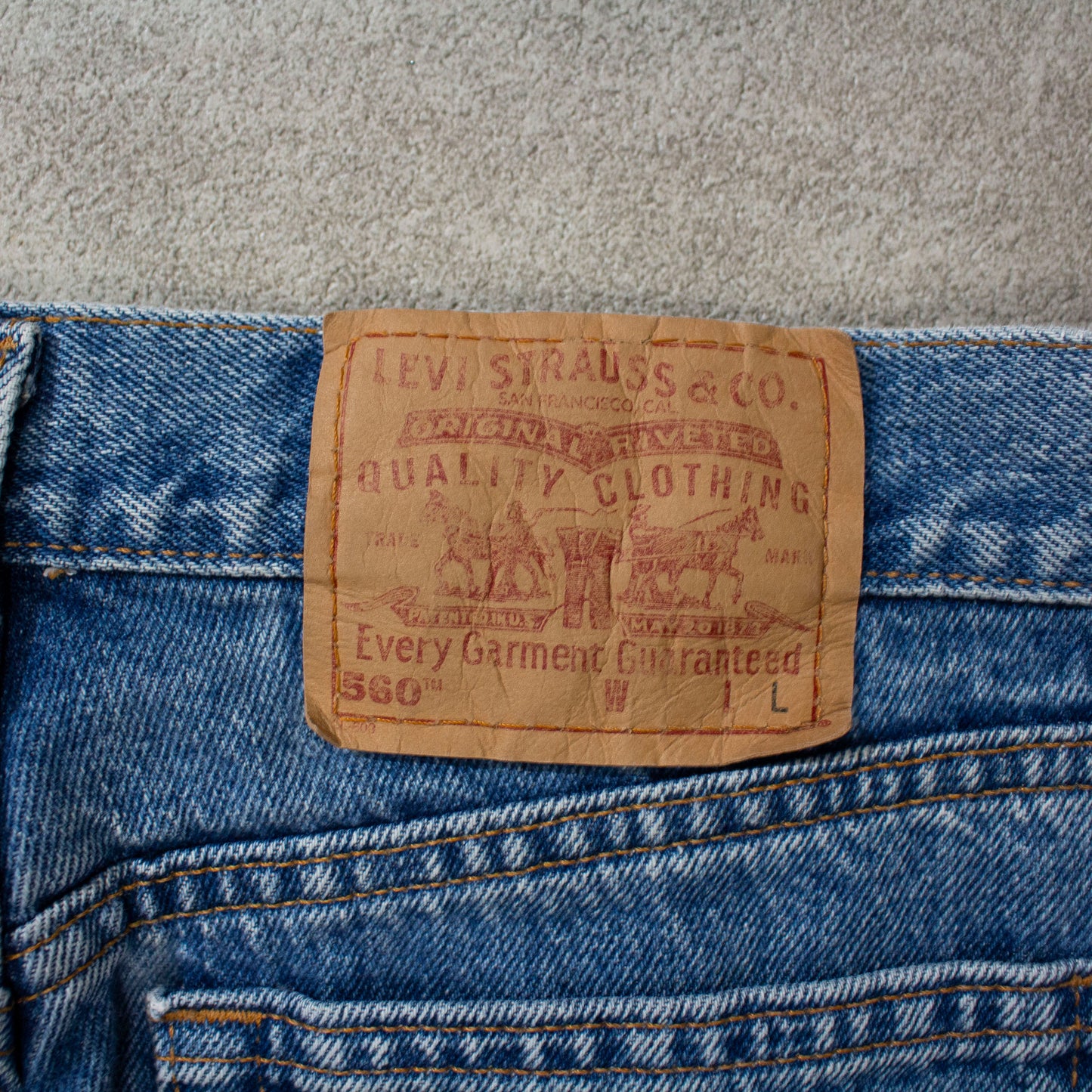 560 LOOSE FIT TAPERED Denim Pants Made in USA