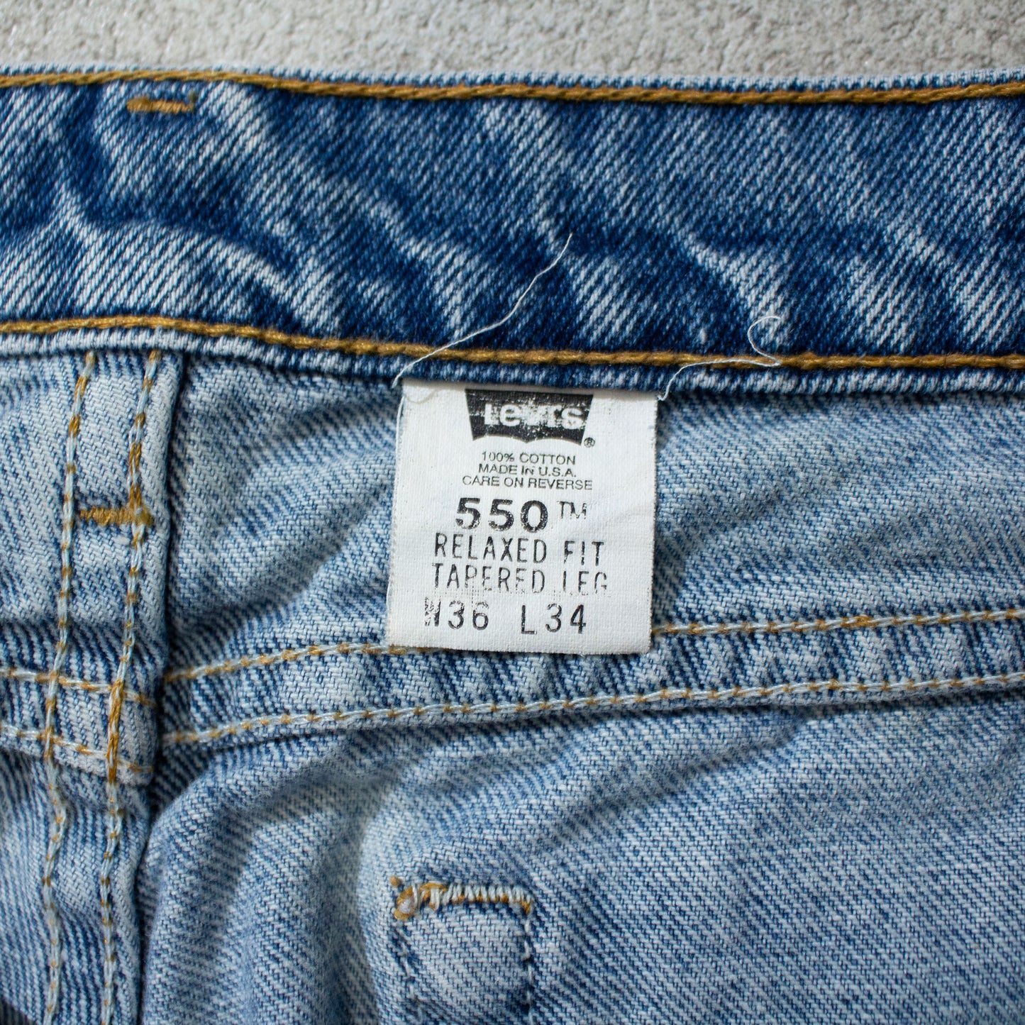 550 RELAXED FIT TAPERED LEG Made in USA