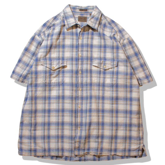 "TREKKER CROSSHATCH" S/S Check Shirt【XL】