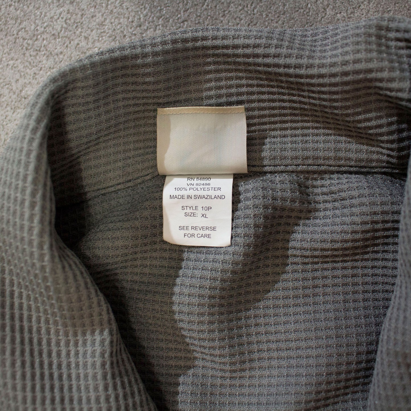 Polyester Waffle L/S Shirt