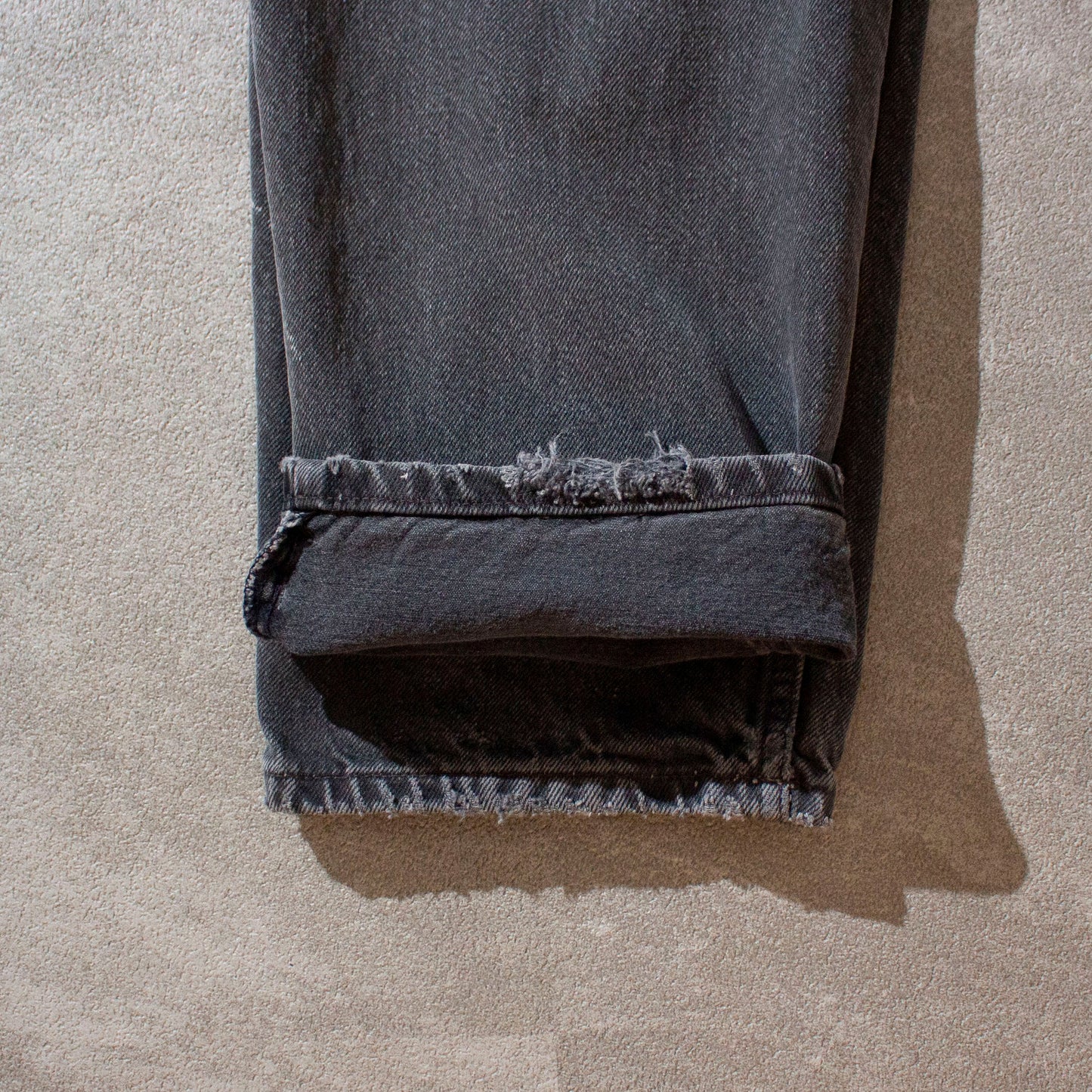 43901-7250 Relaxed Straight Leg Black Denim Pants