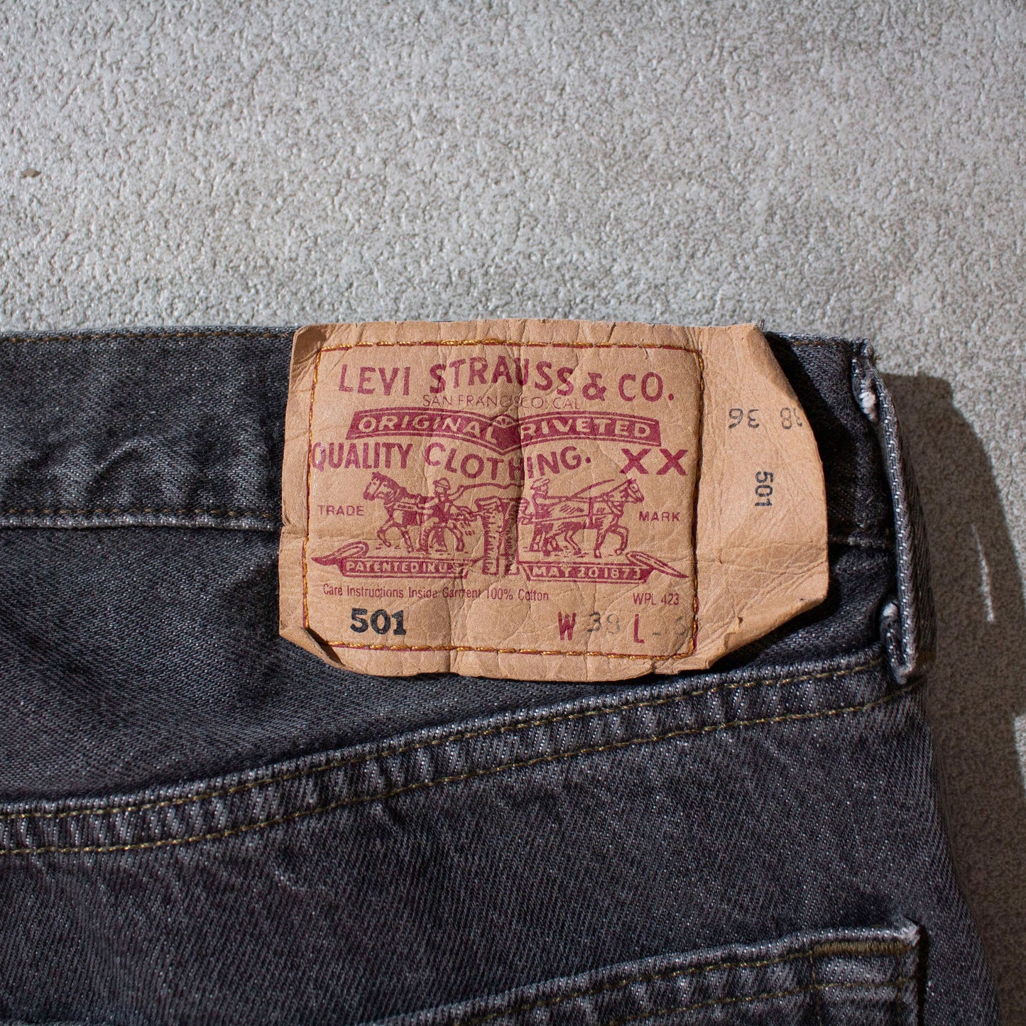 501 Black Denim "先染め"