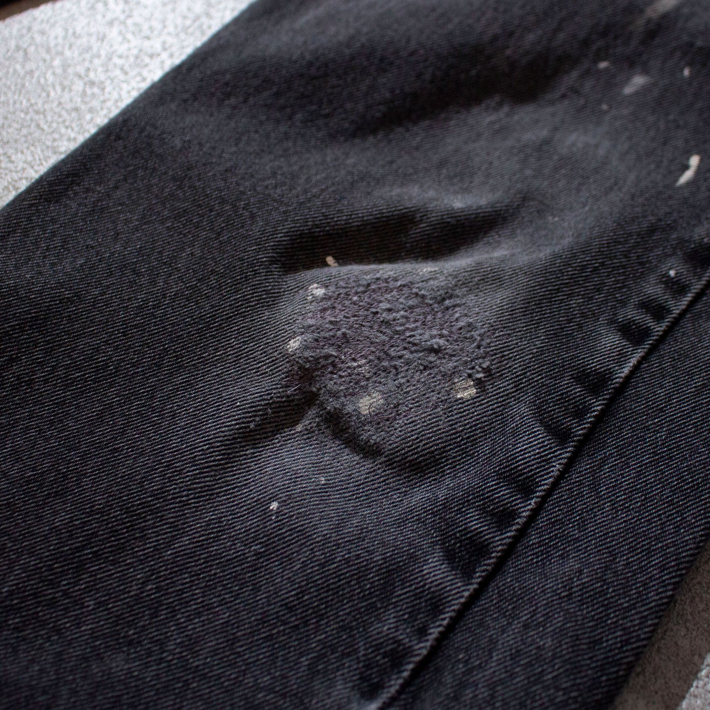 505 Black Denim Painted