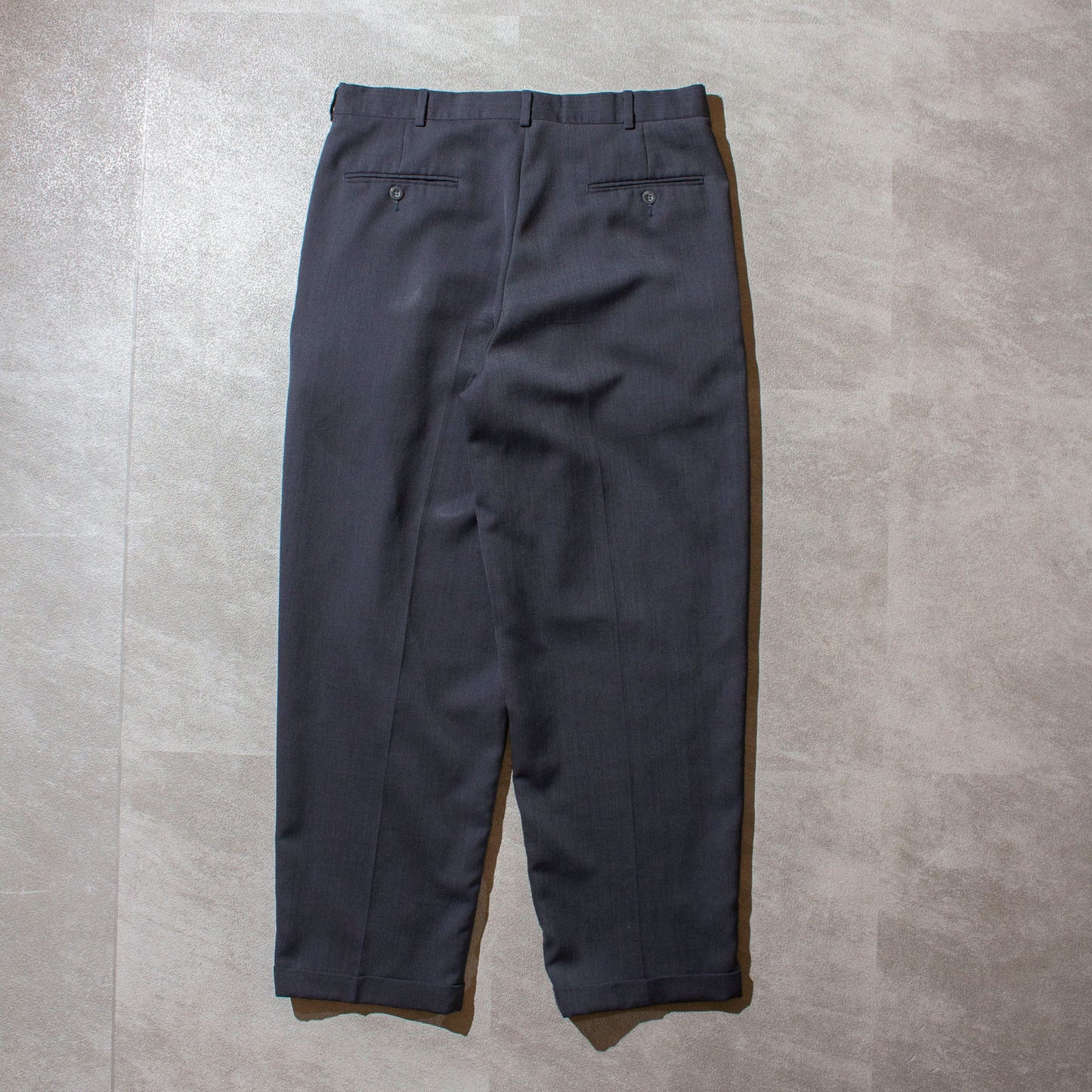 2tuck Wide Tapered Slacks / Charcoal Gray