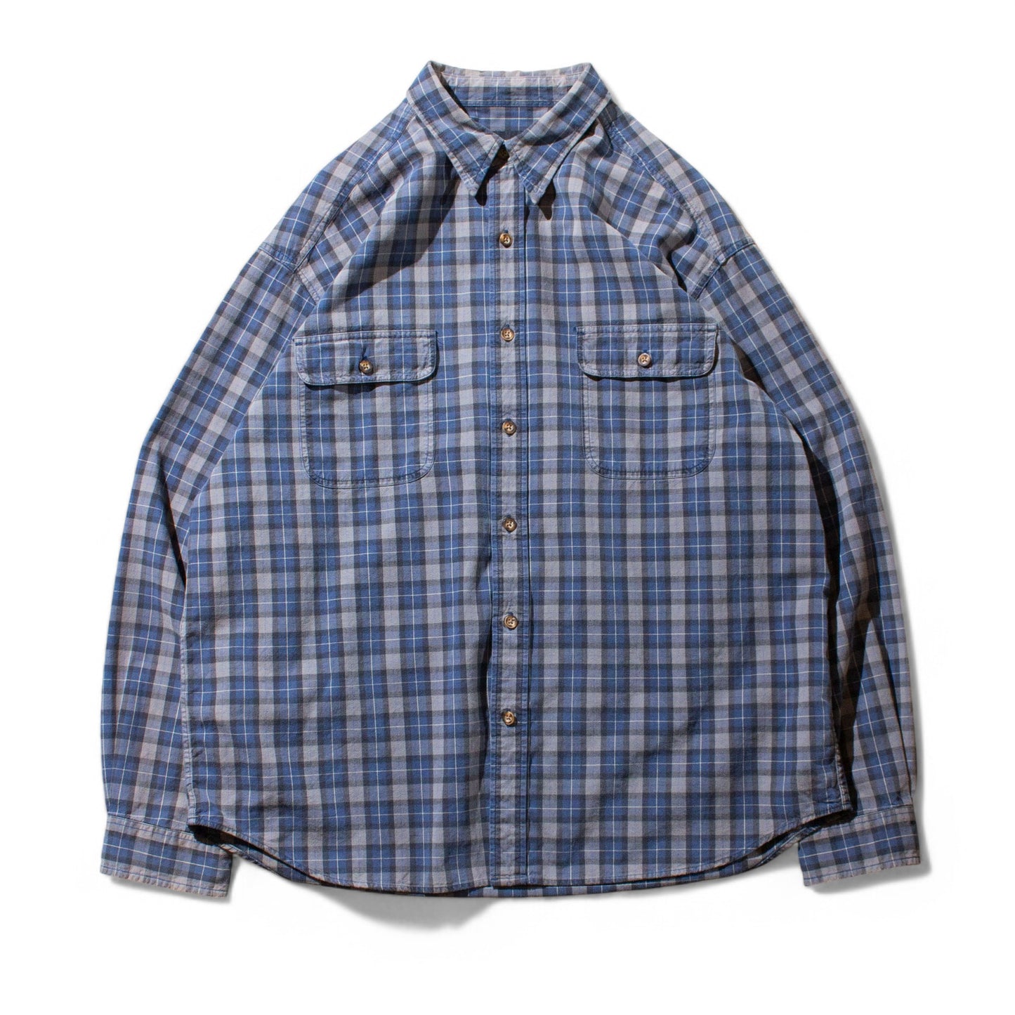 Cotton Check Regular Collar Shirt