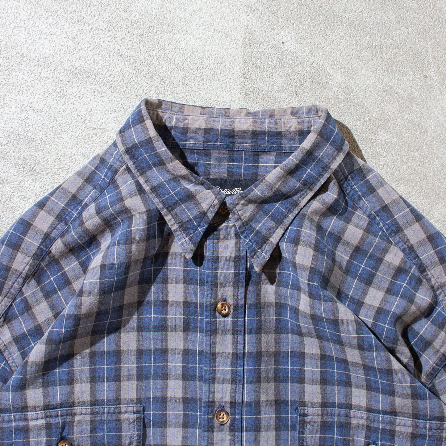 Cotton Check Regular Collar Shirt