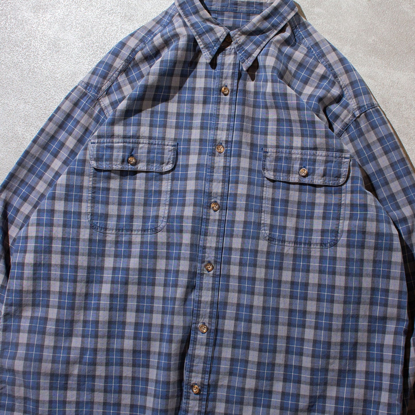 Cotton Check Regular Collar Shirt