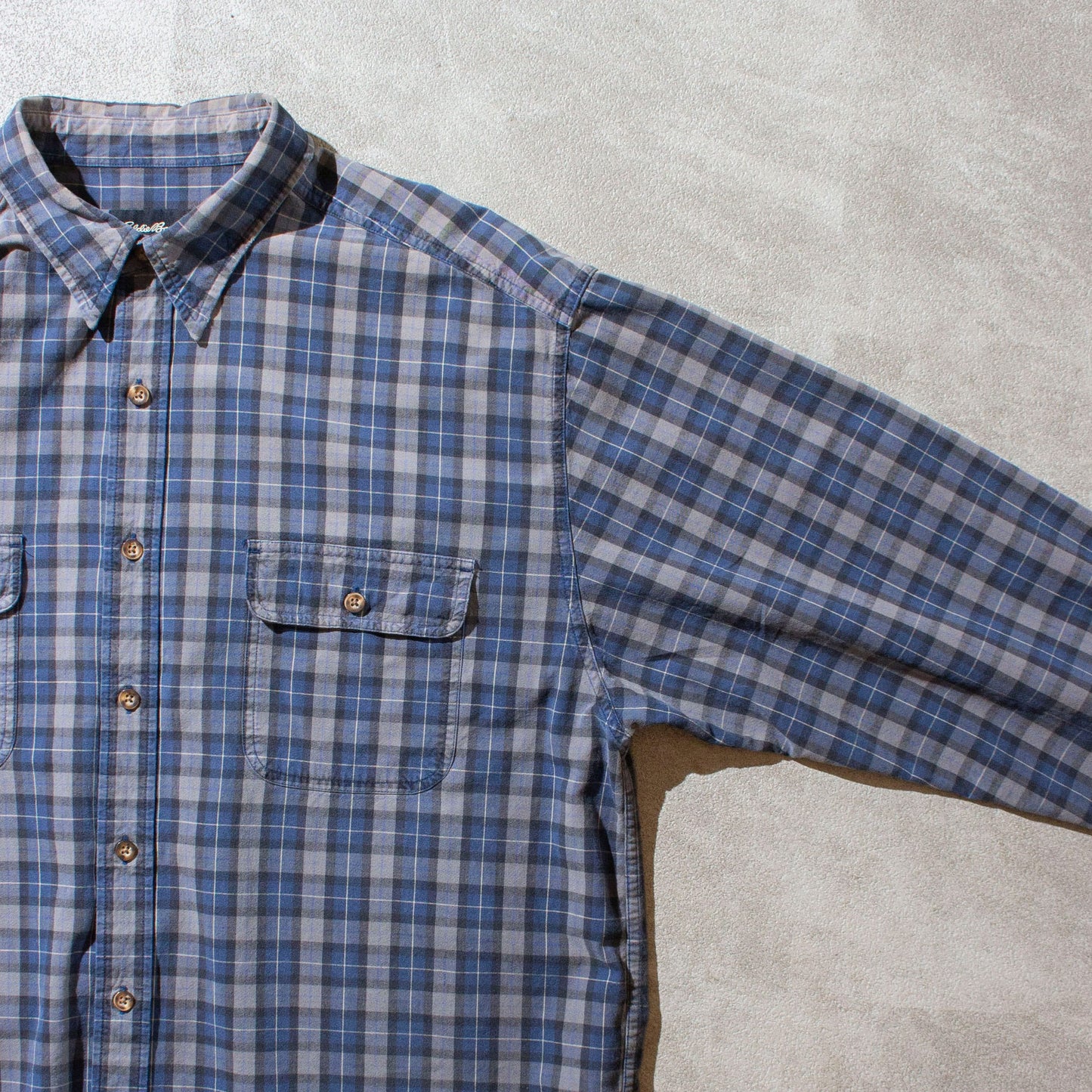 Cotton Check Regular Collar Shirt