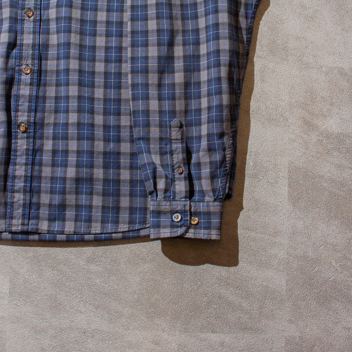 Cotton Check Regular Collar Shirt