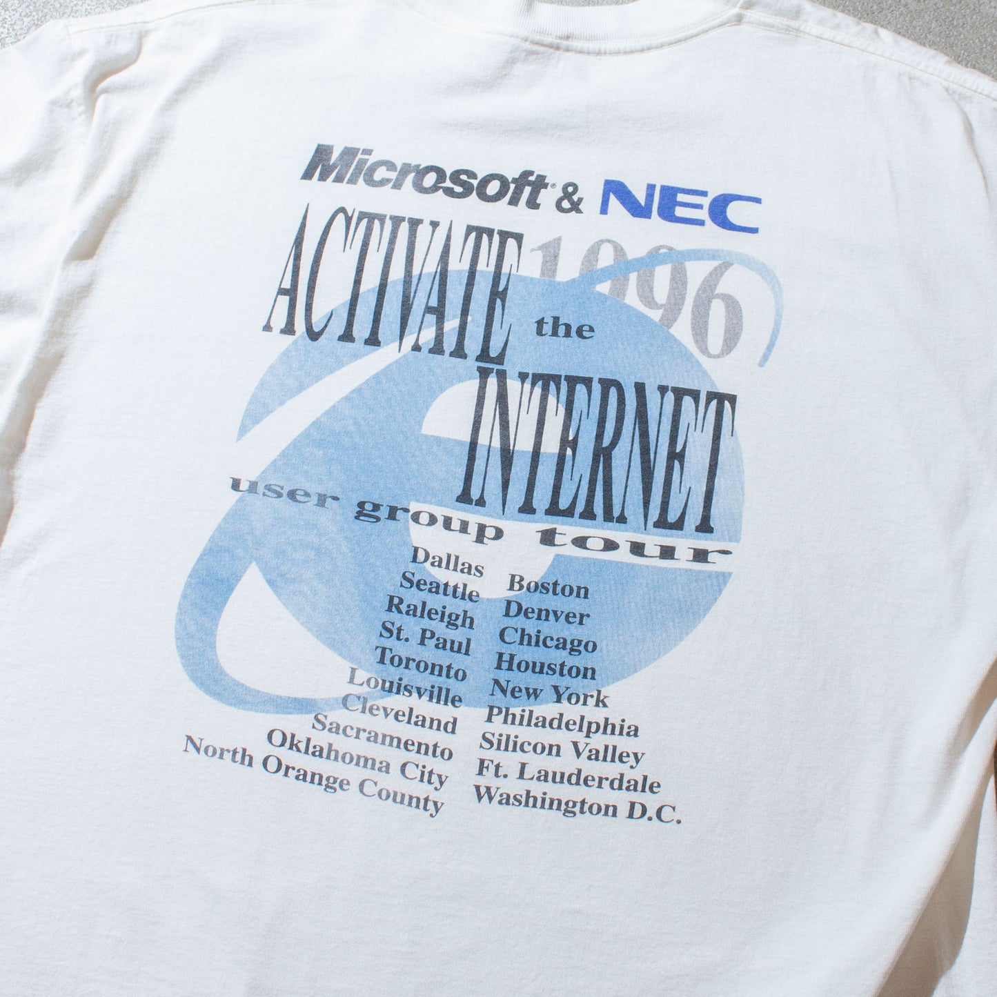 "Microsoft NEC Tour" T-Shirt Made in U.S.A.
