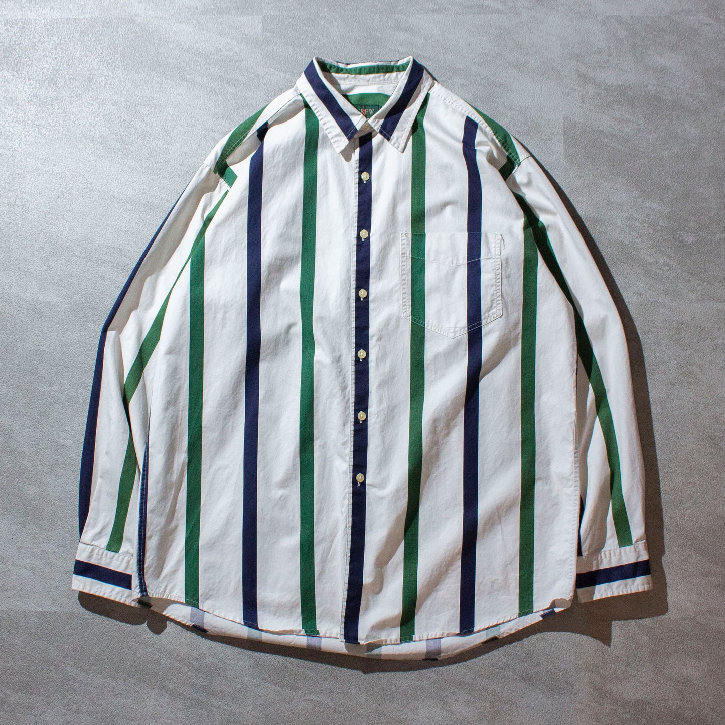 Cotton Poplin L/S Stripe Shirt