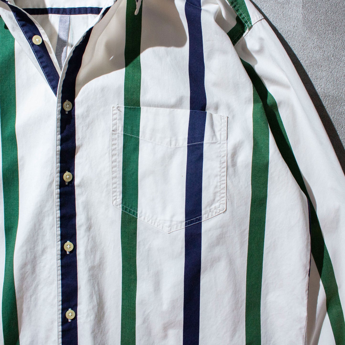 Cotton Poplin L/S Stripe Shirt