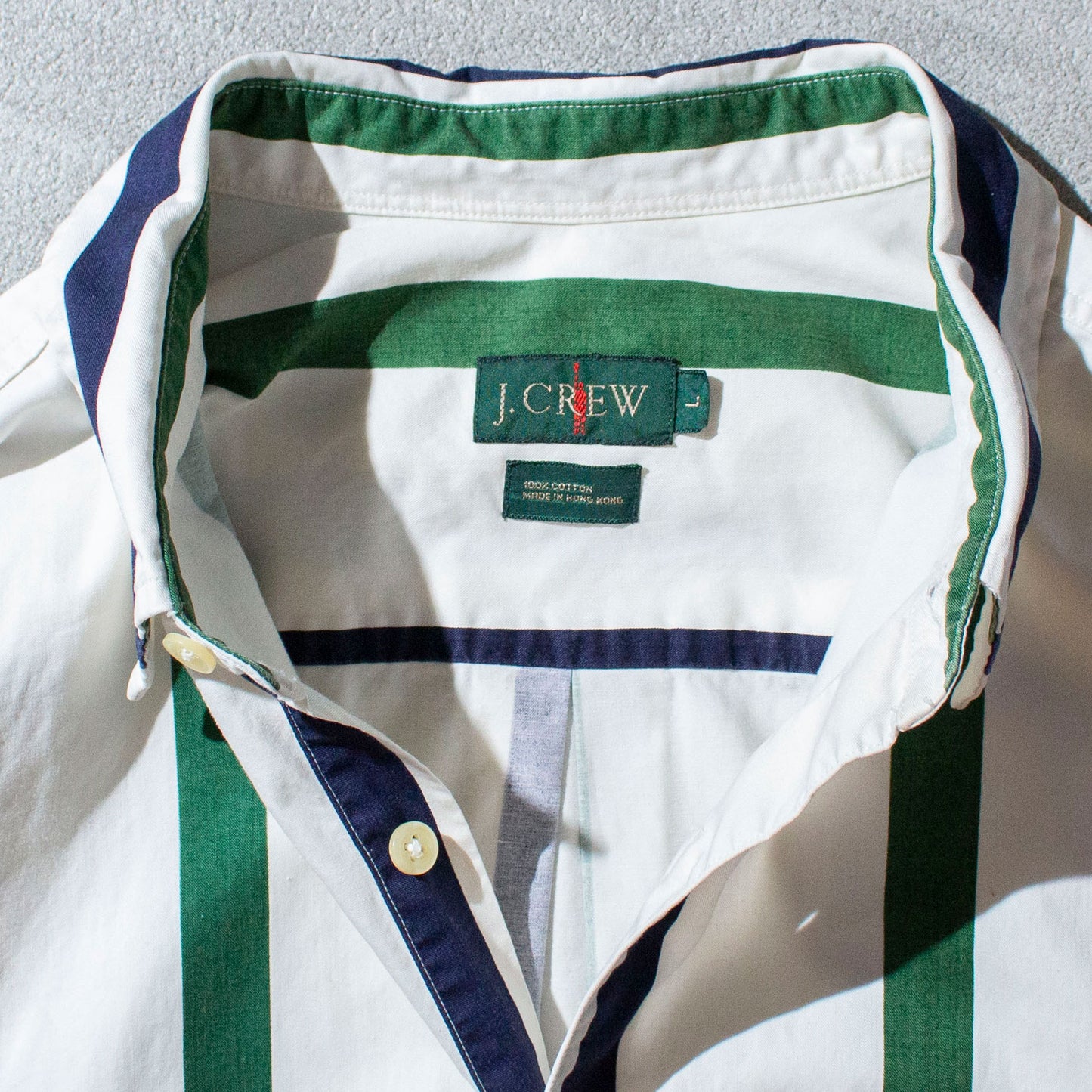 Cotton Poplin L/S Stripe Shirt
