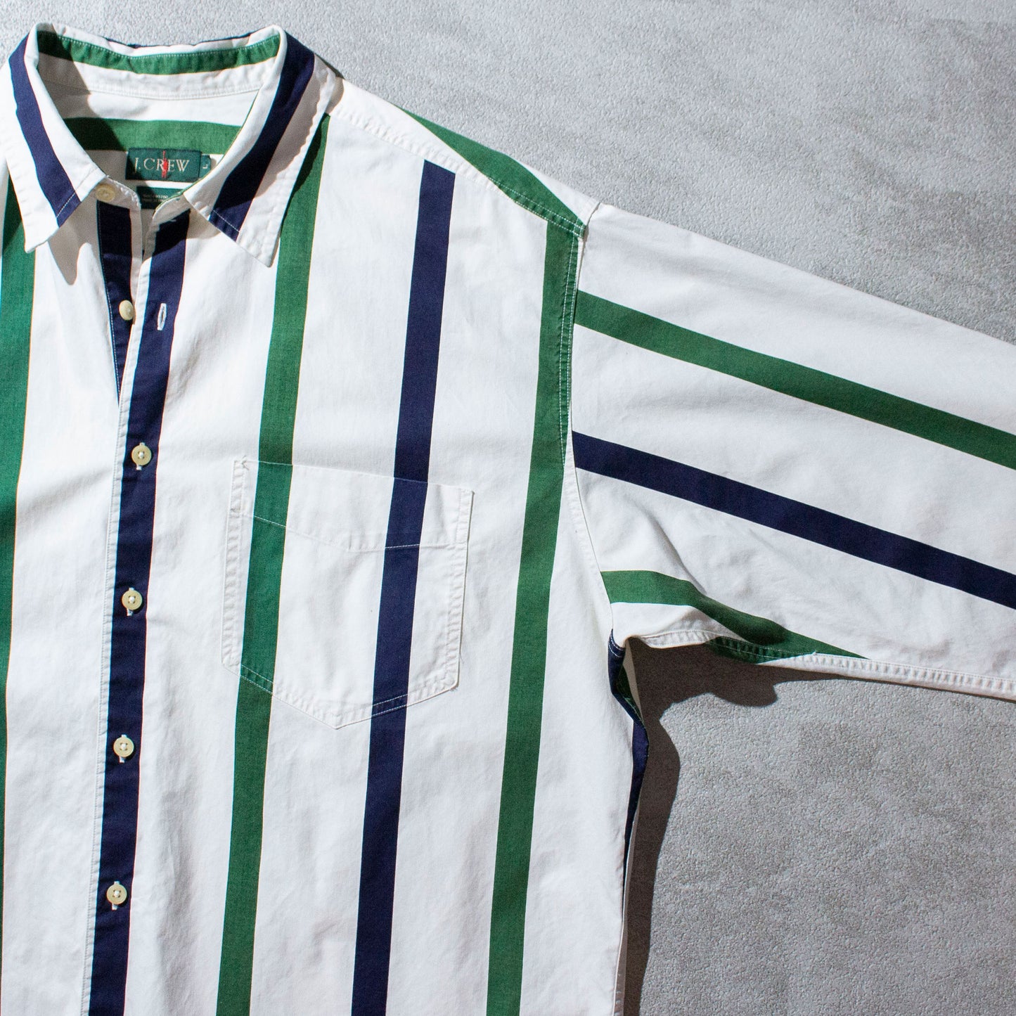 Cotton Poplin L/S Stripe Shirt