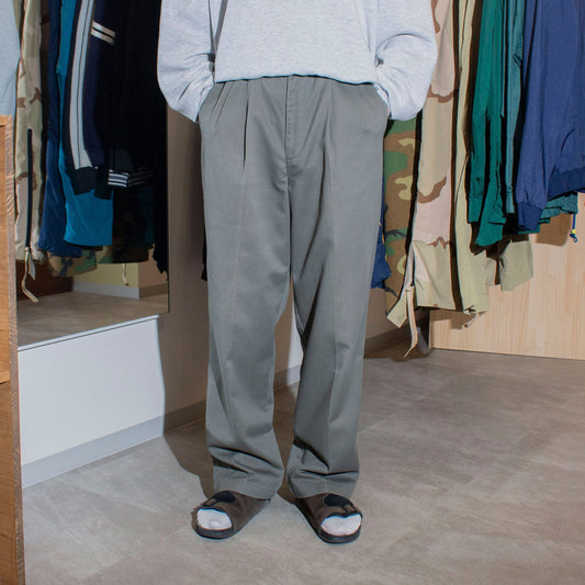 2tuck Cotton Chino Pants / KHAKI