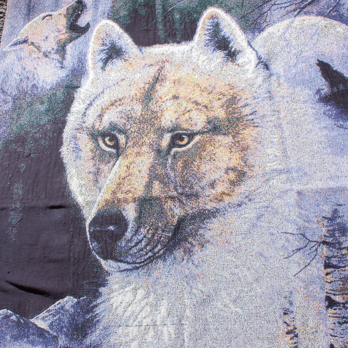 Cotton Wolf Blanket