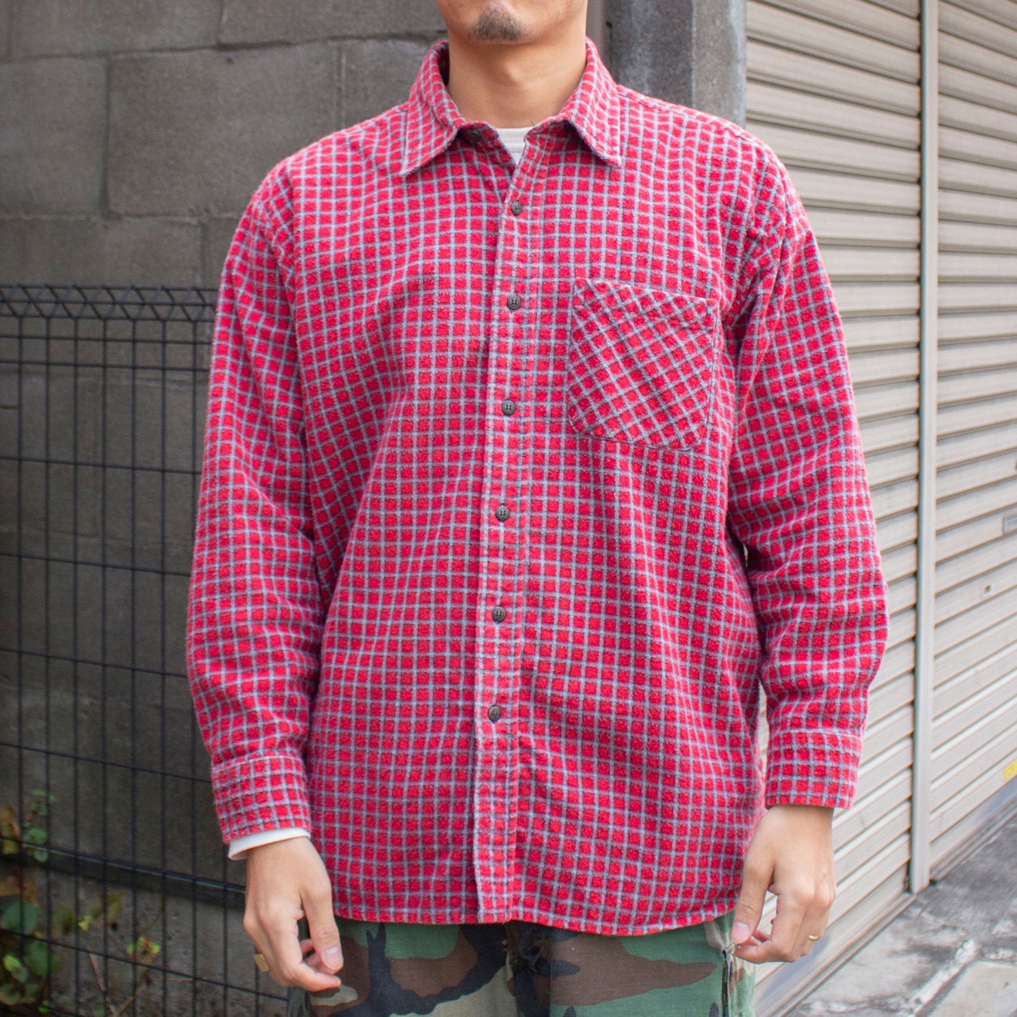 Print Flannel Check B.D Shirt