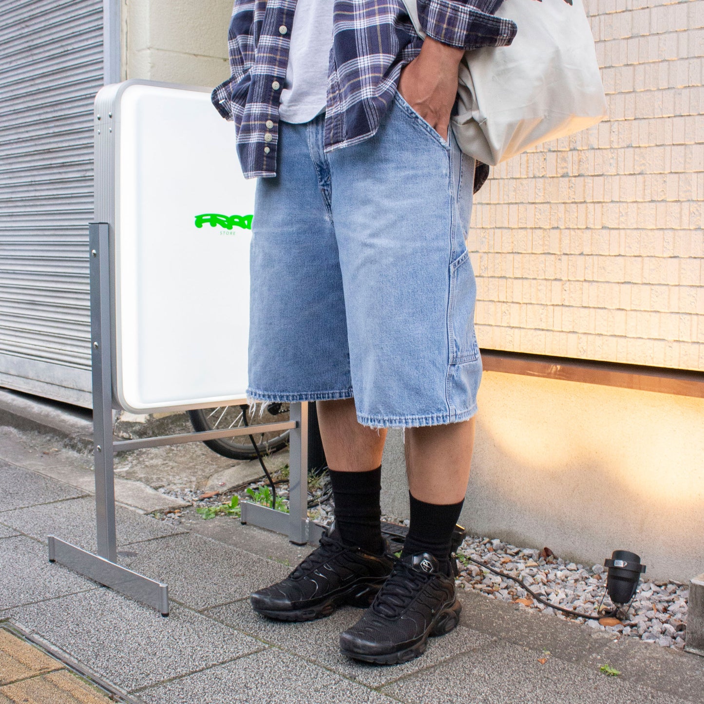 "SILVER TAB" Denim Painter Shorts