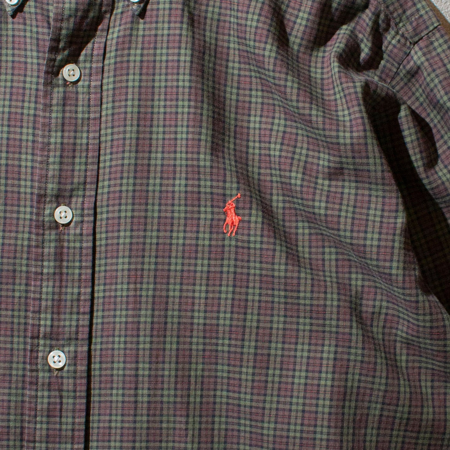 "Classic Fit" Brown×Green Check BD Shirt