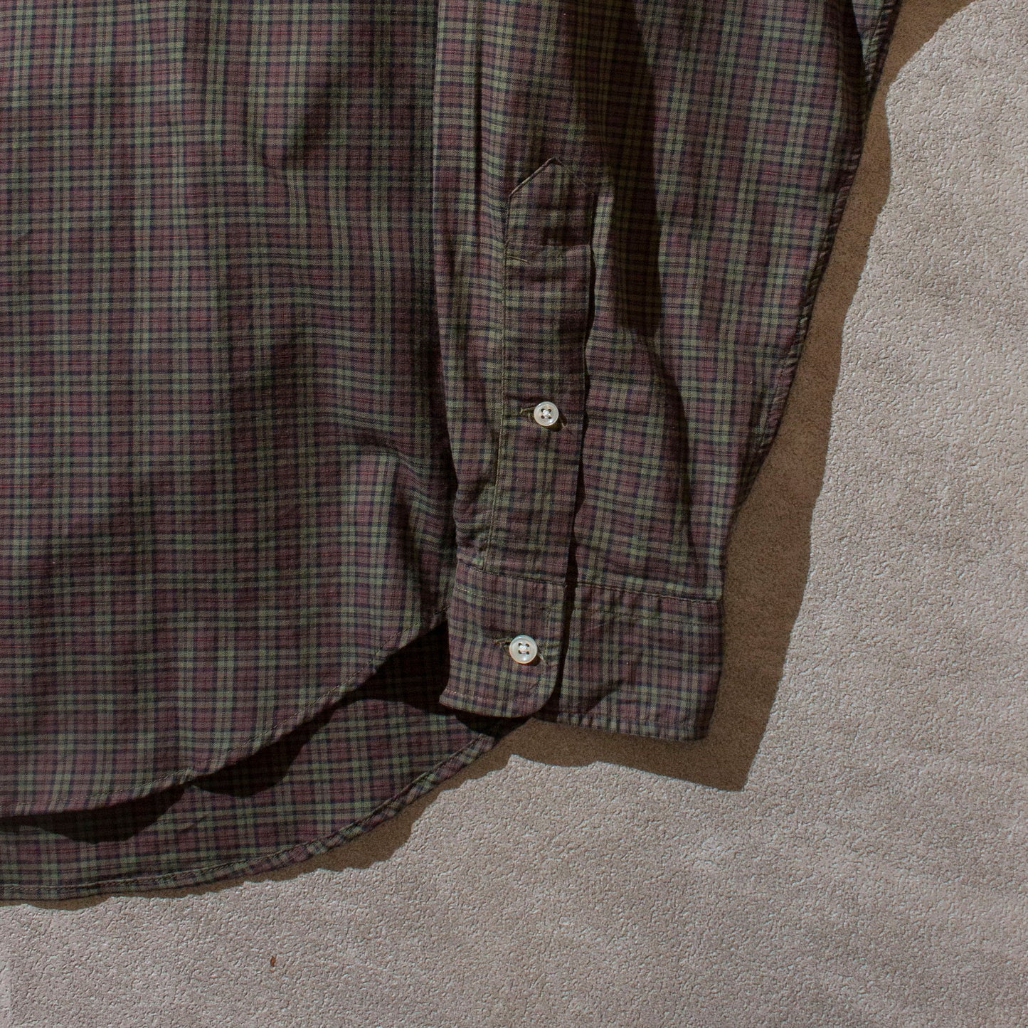 "Classic Fit" Brown×Green Check BD Shirt