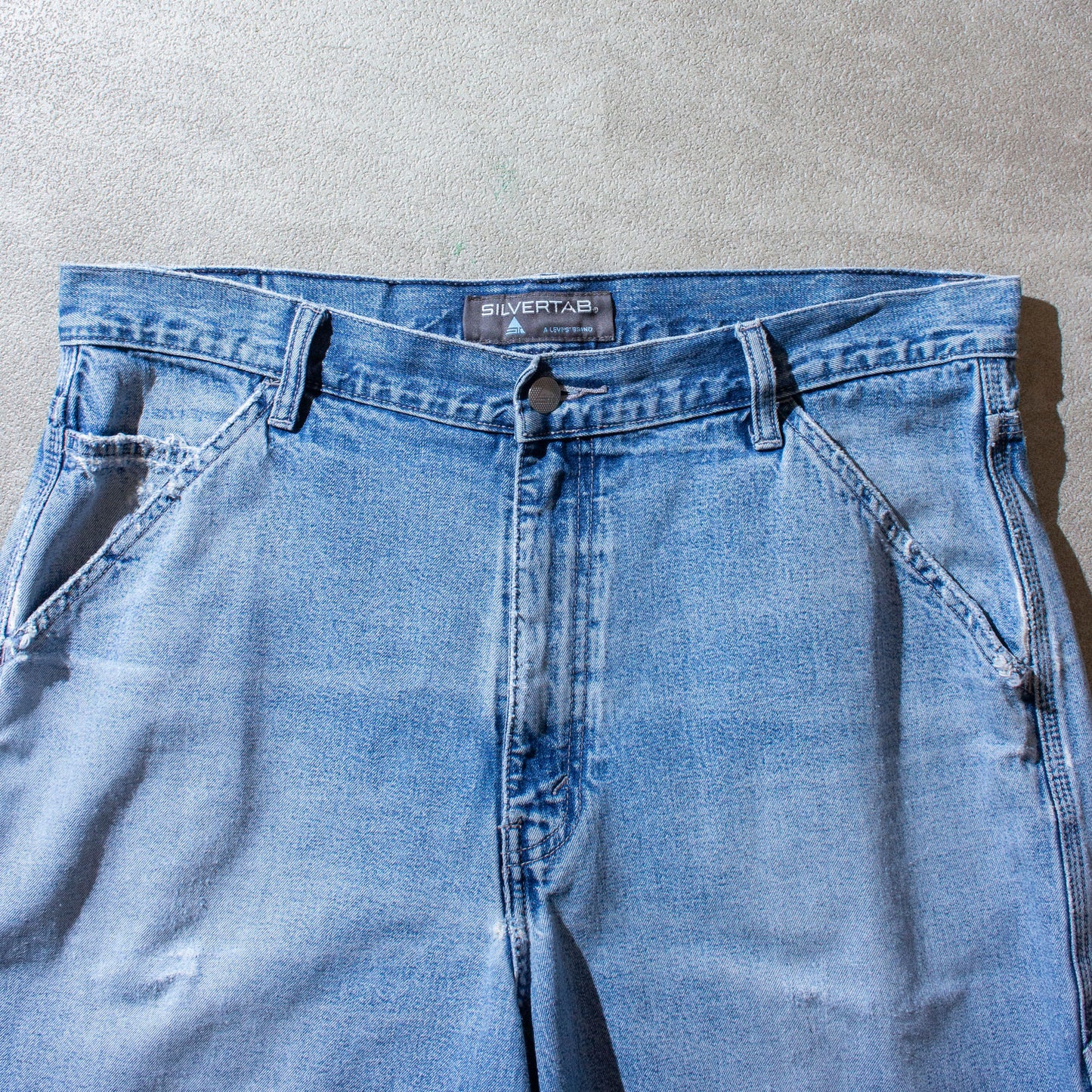 "SILVER TAB" Denim Painter Shorts