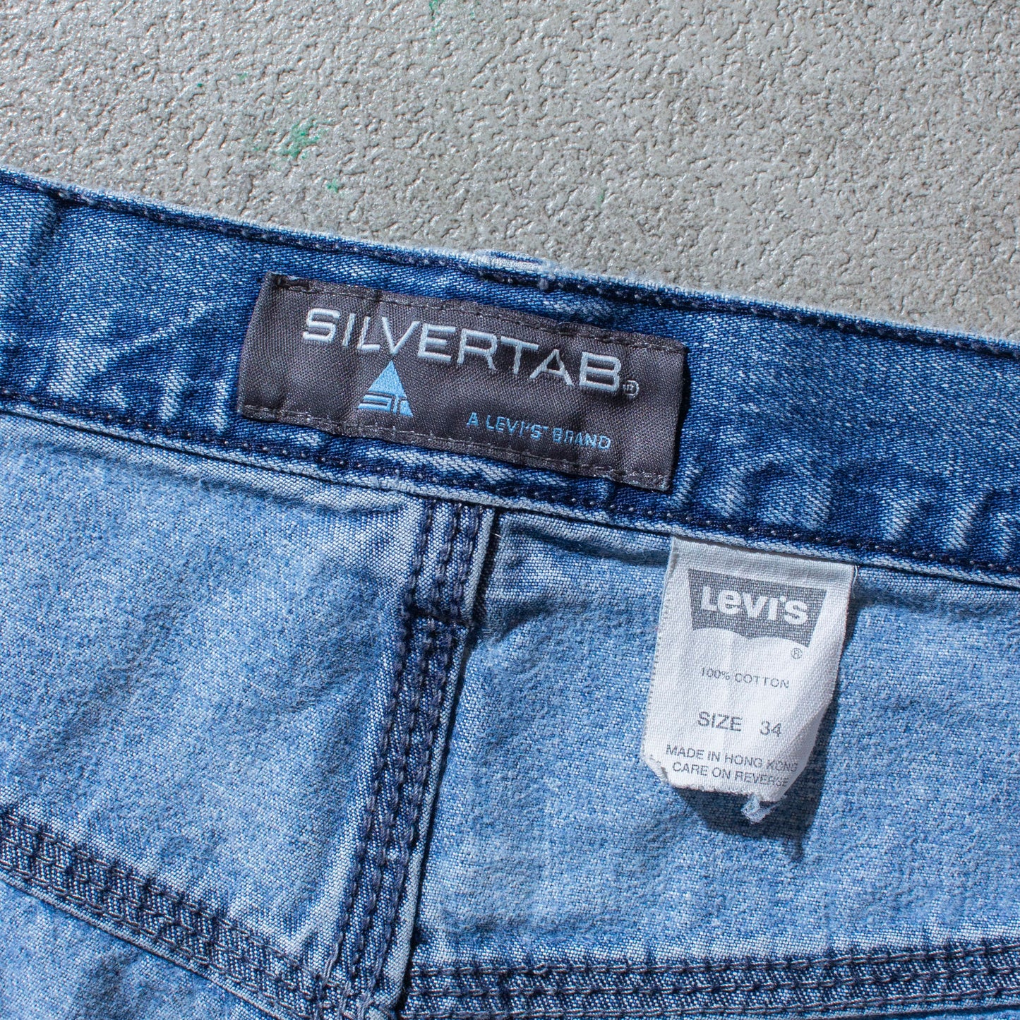 "SILVER TAB" Denim Painter Shorts