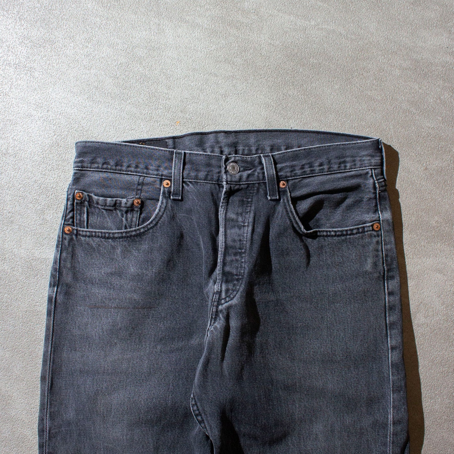 501 "後染め" Black Denim Pants