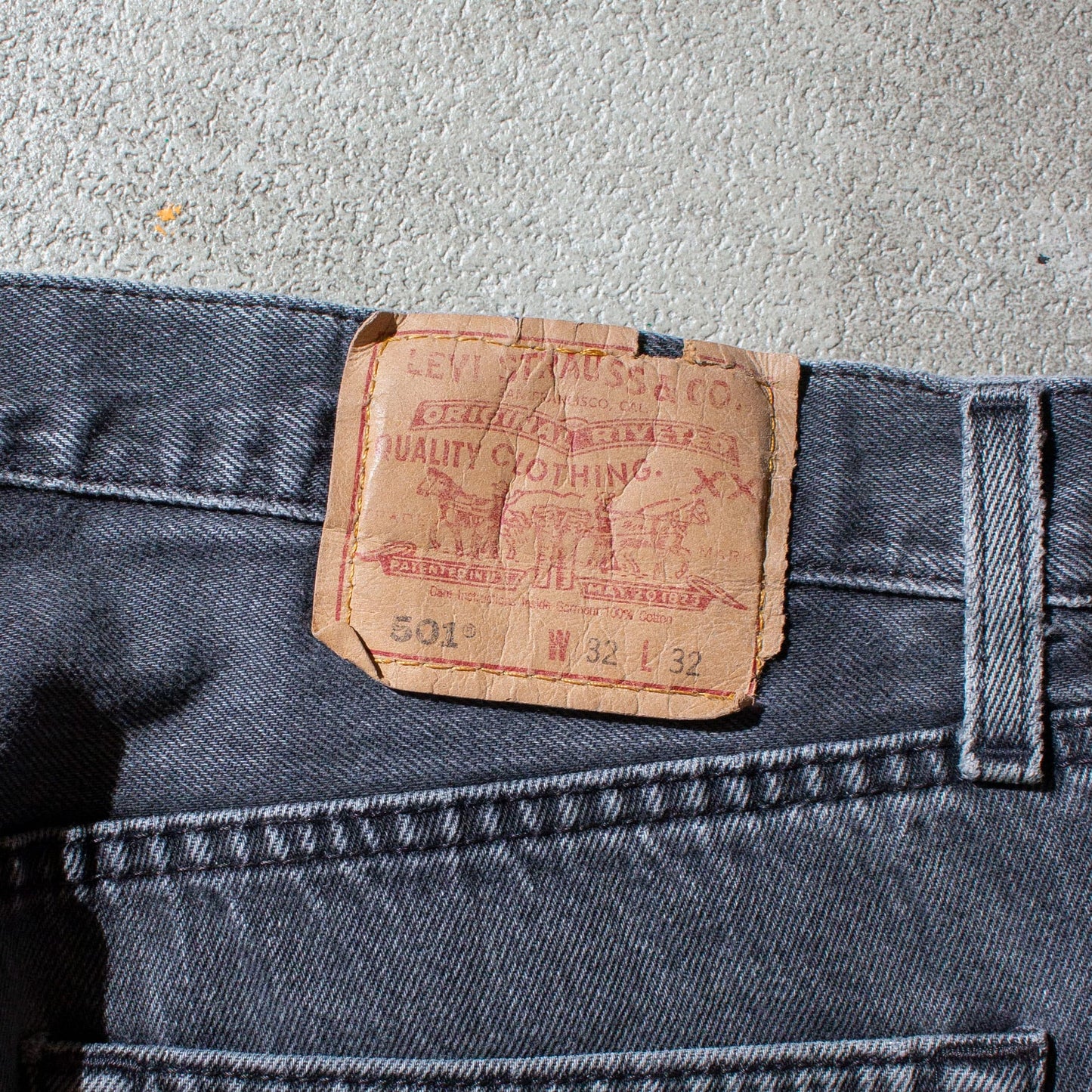 501 "後染め" Black Denim Pants