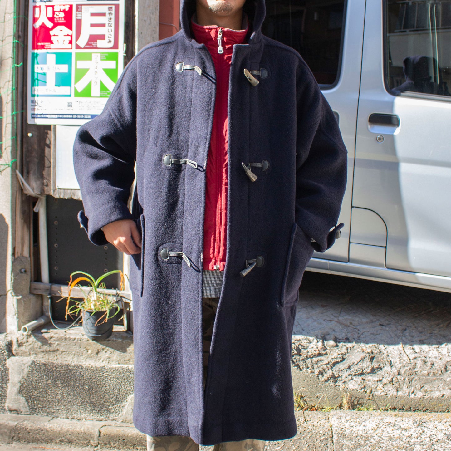 Wool Melton Duffle Coat Made in England