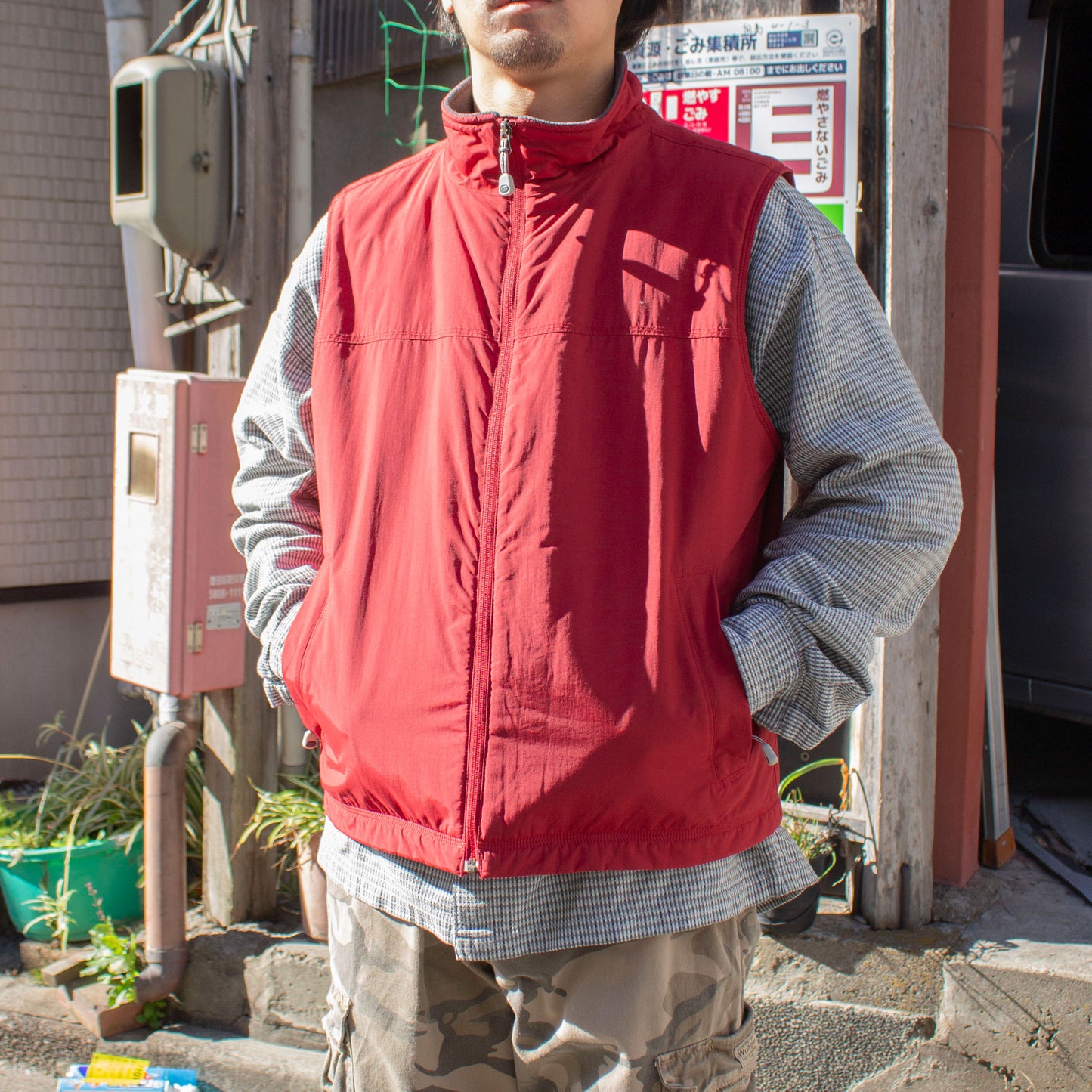 Fleece Lining Nylon Vest