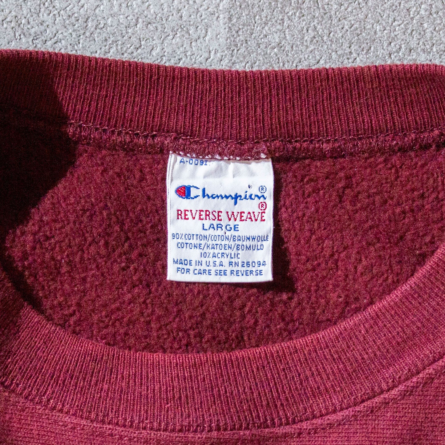 Reverse Weave Sweat "UNION" Made in U.S.A.