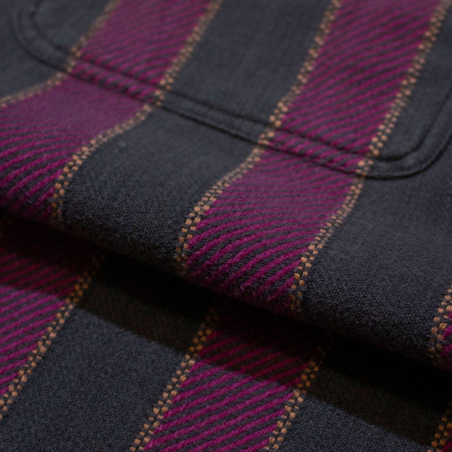 Flannel Stripe Shirt Purple【M】