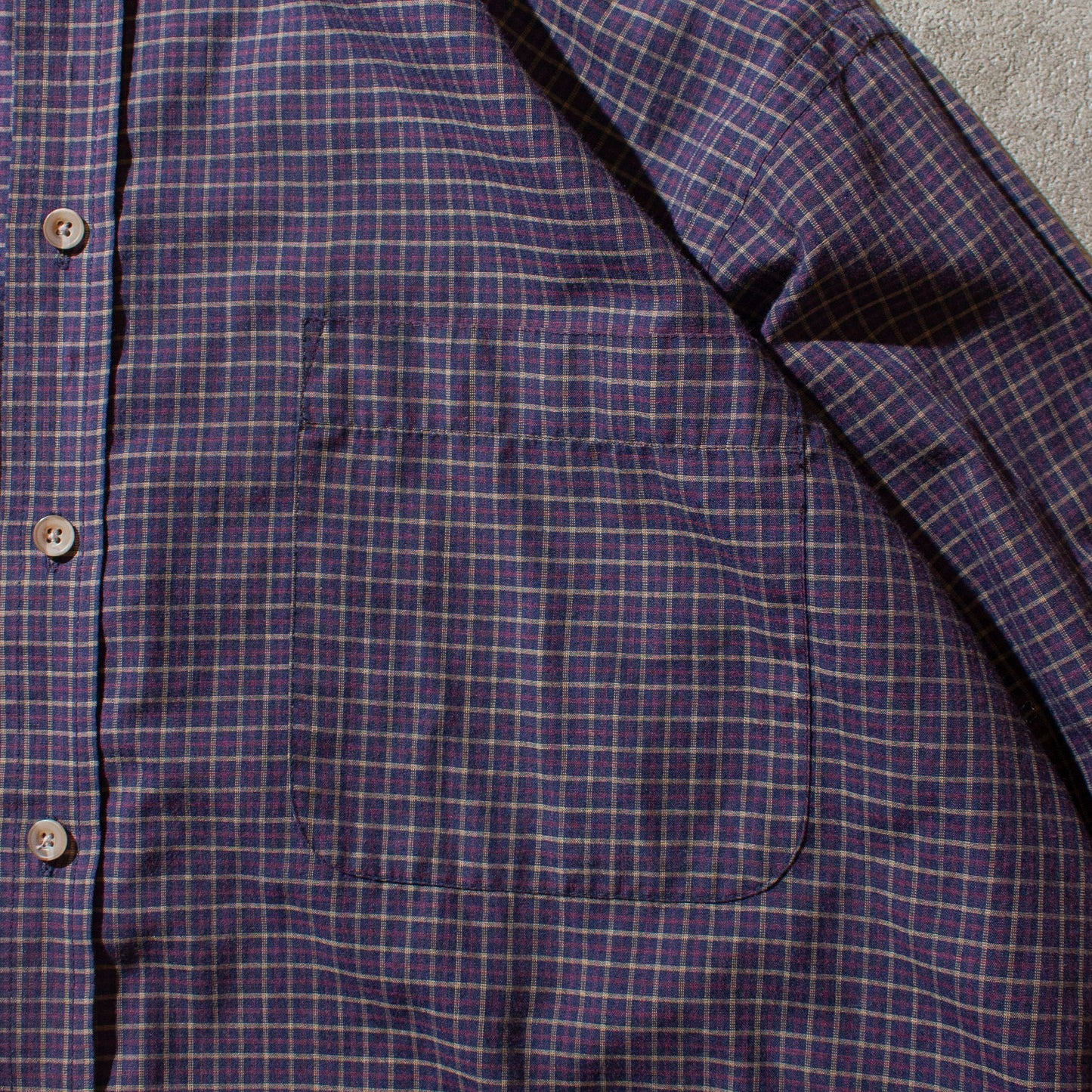 Cotton×Polyester Check Shirt