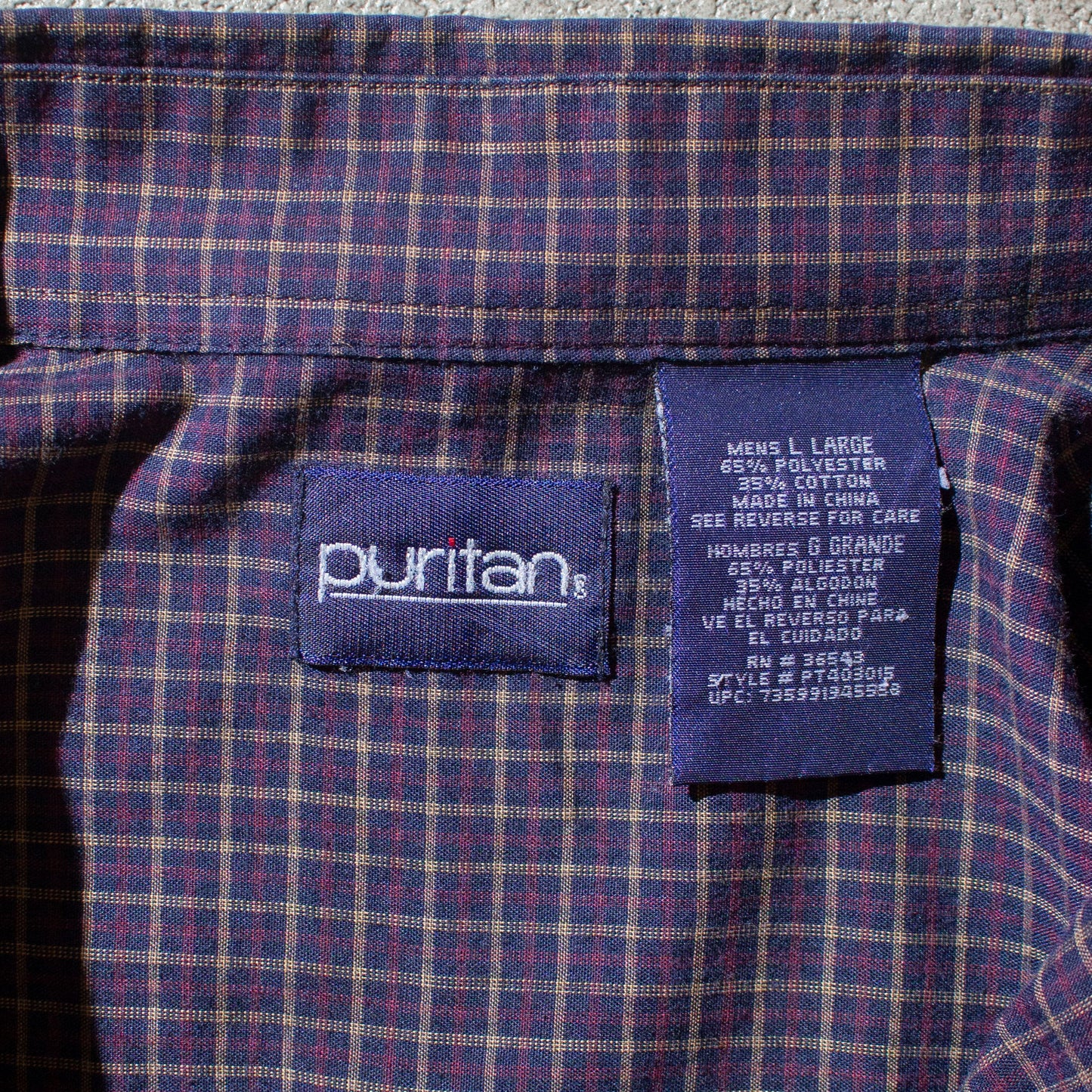 Cotton×Polyester Check Shirt