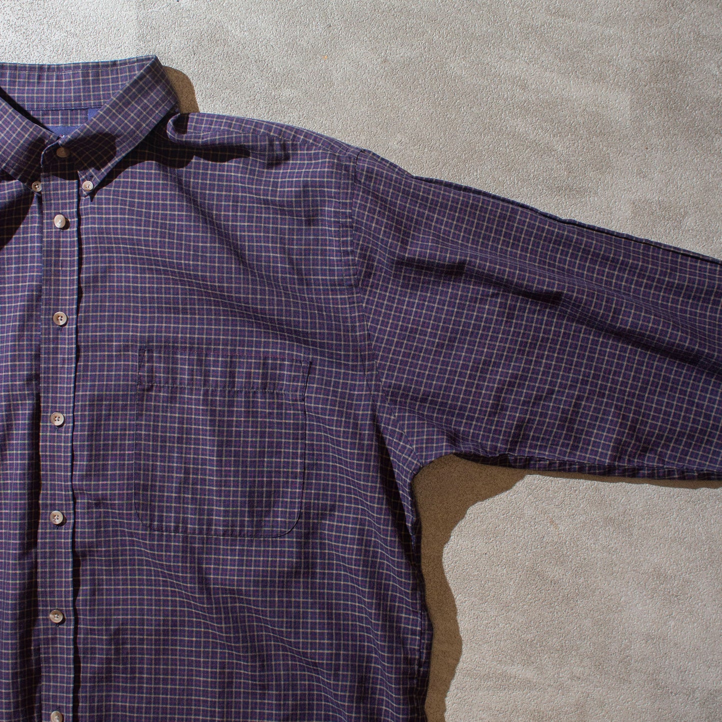 Cotton×Polyester Check Shirt