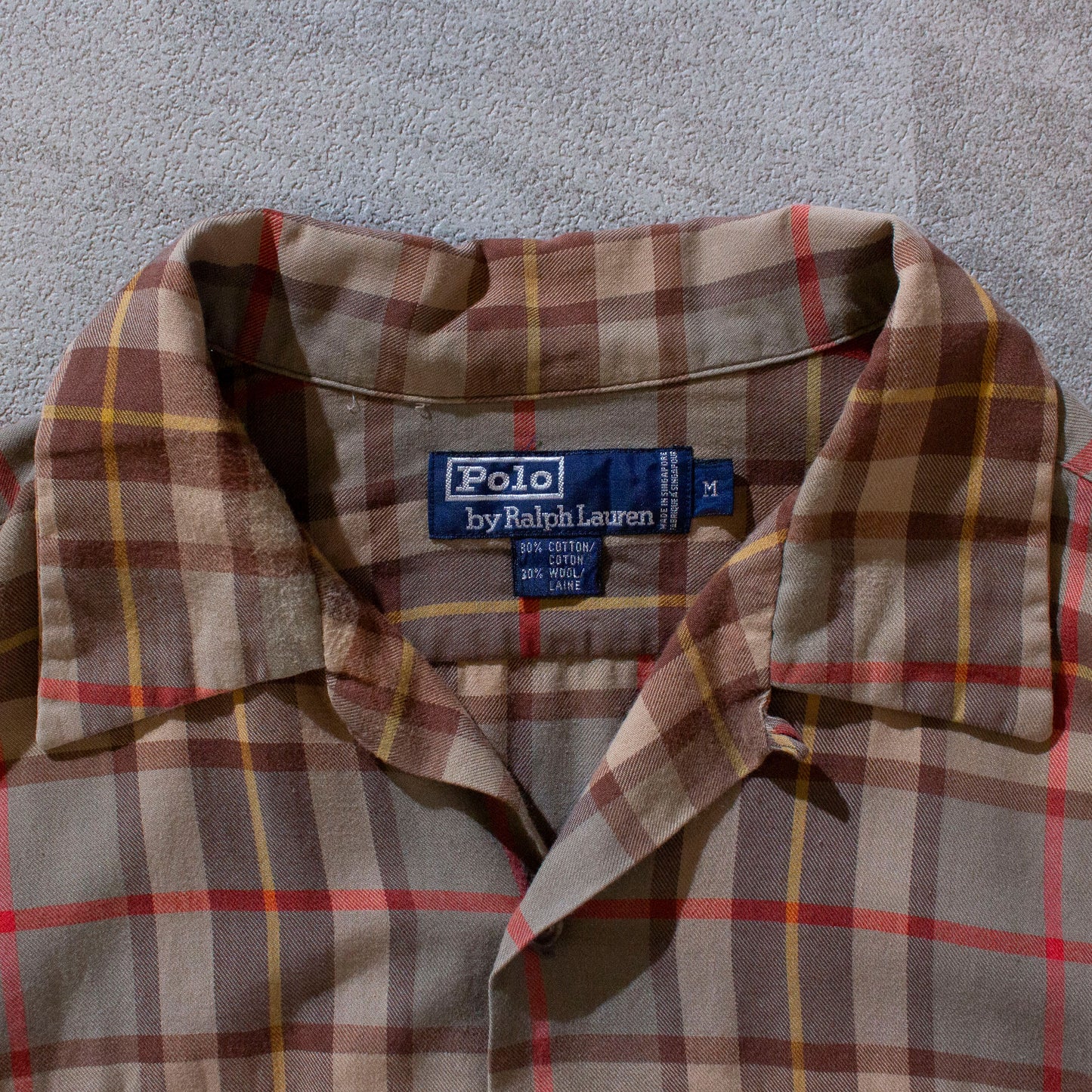 Open Collar Check Shirt