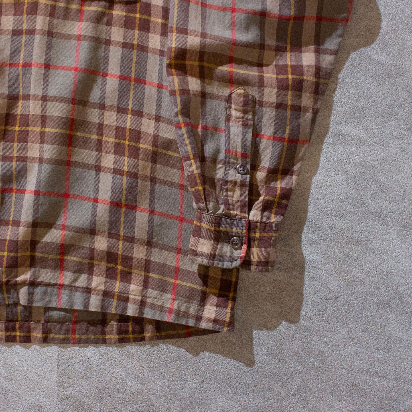 Open Collar Check Shirt