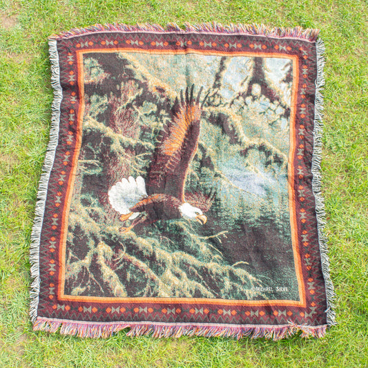 Cotton "Bald Eagle" Blanket