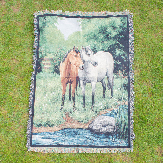 Cotton "Horses" Blanket