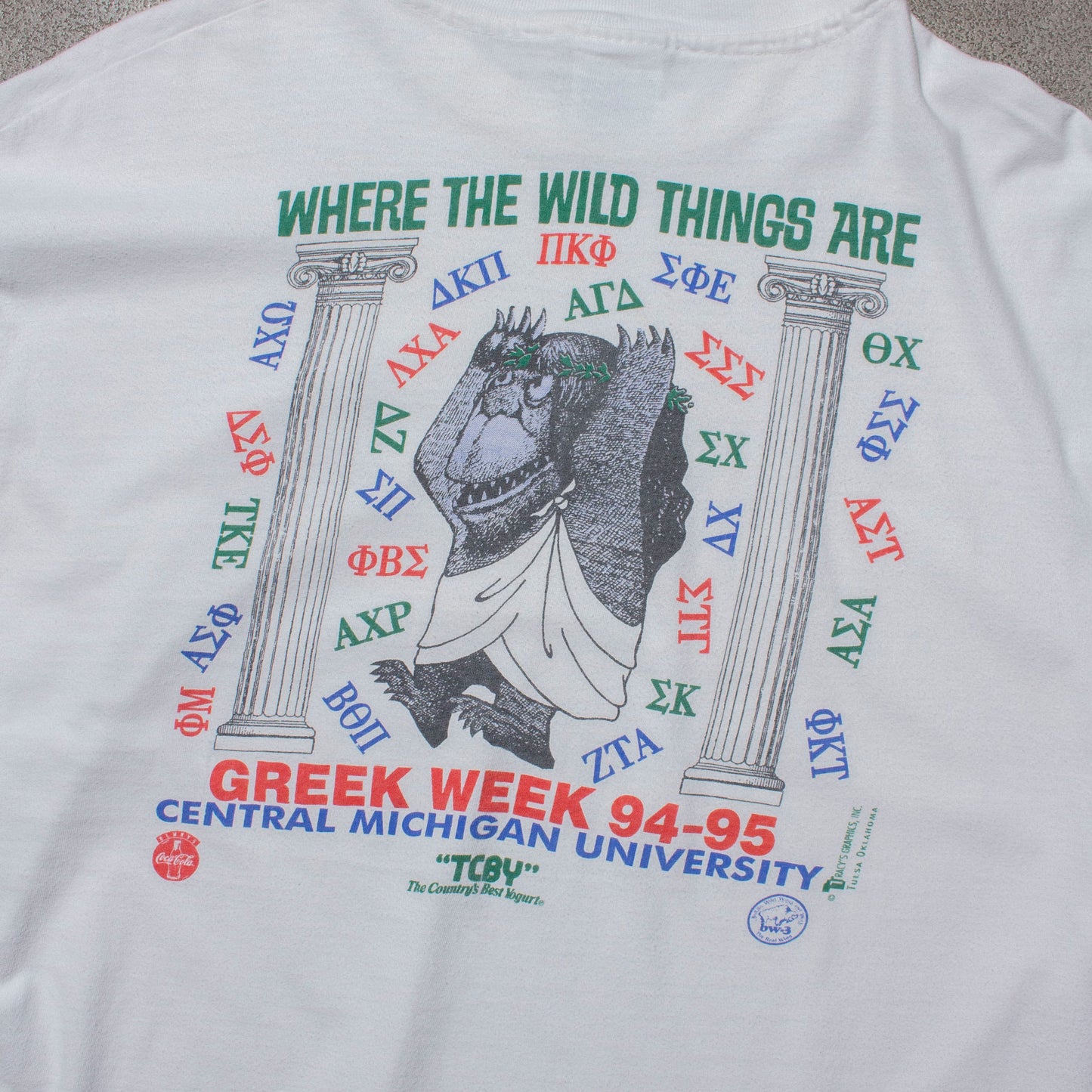 "Greek Week" T-shirt Made in U.S.A.【XL】