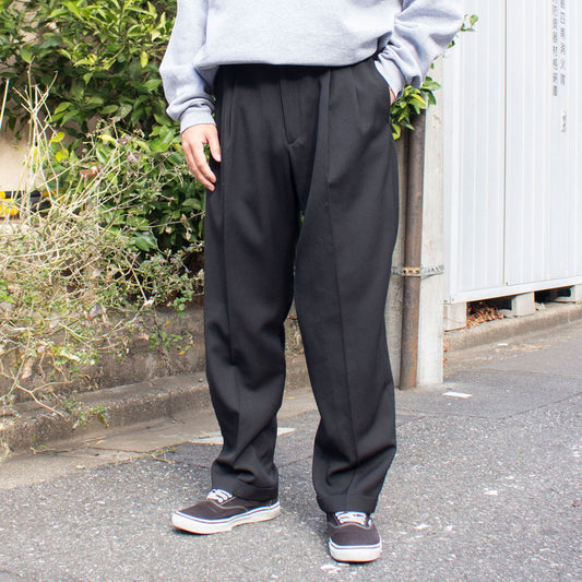 Poly×Wool 2tuck Slacks【34×31】