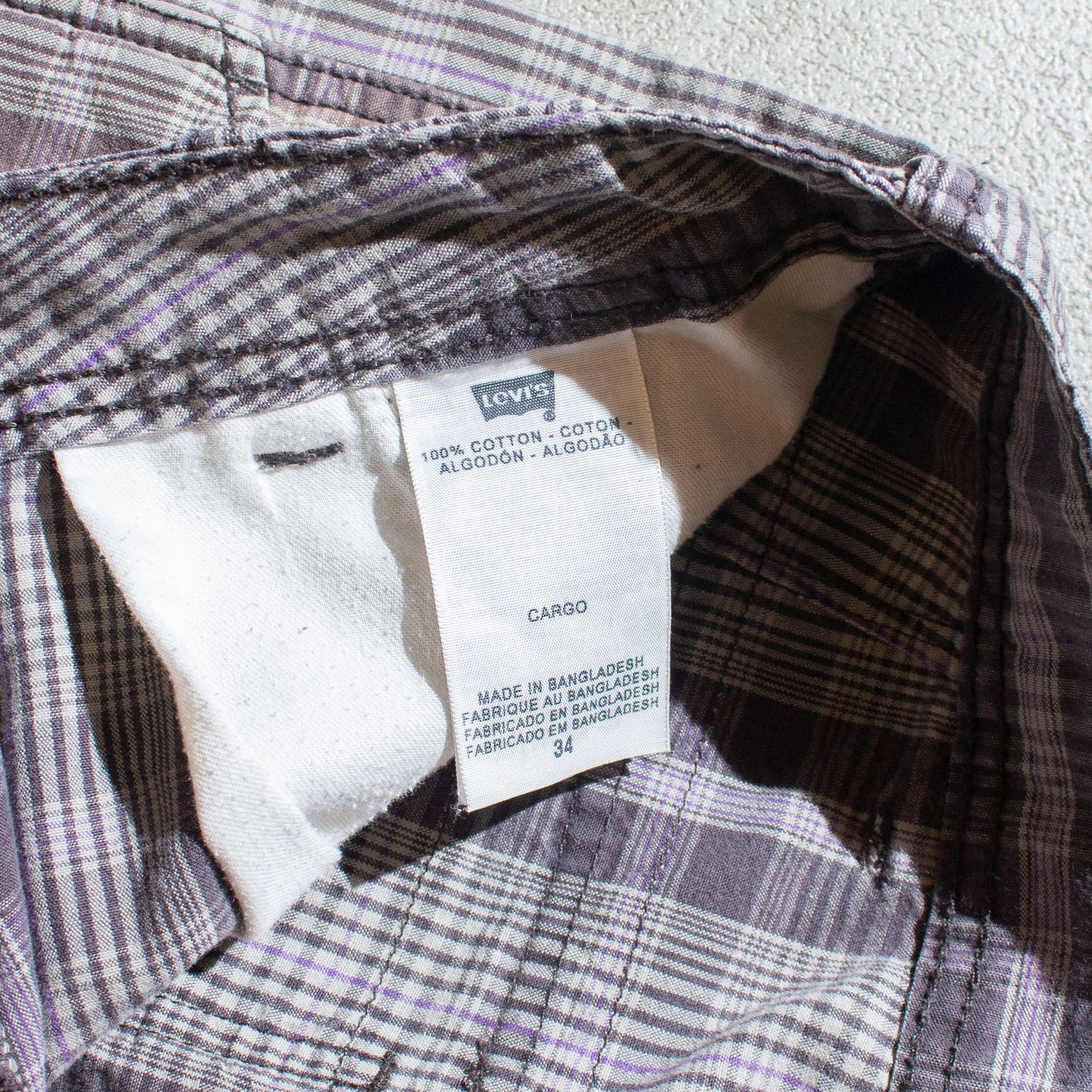 6pocket Check Cargo Shorts