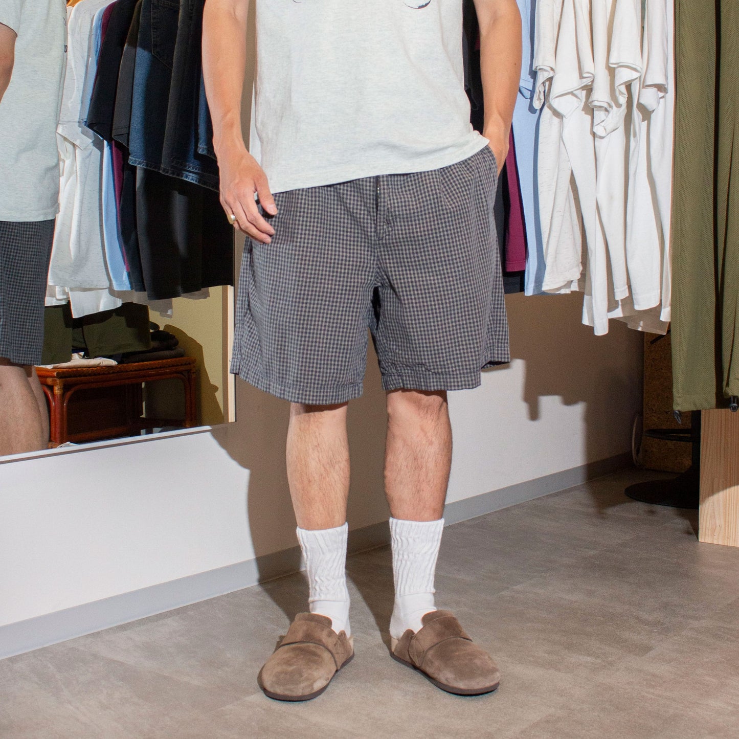 2tuck Check Shorts