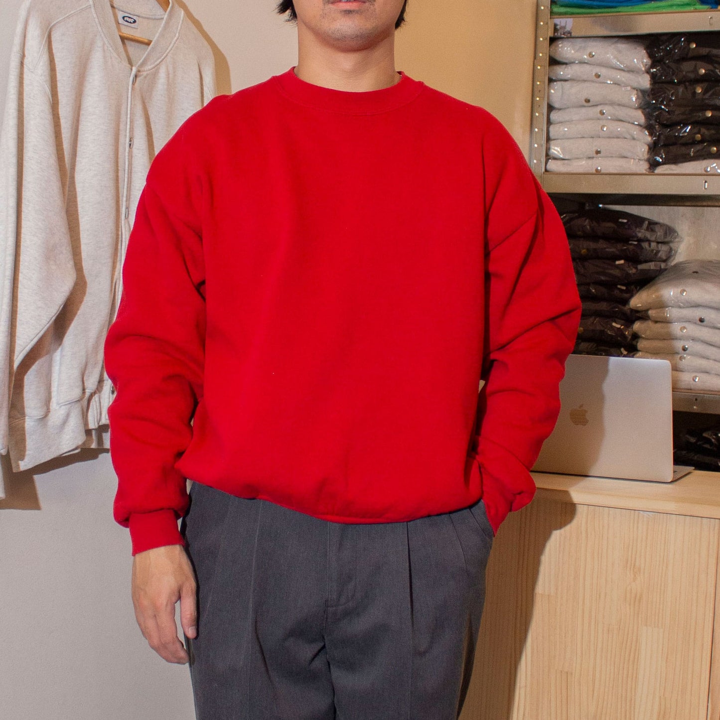 Crewneck Sweat RED Made in U.S.A.【XL】