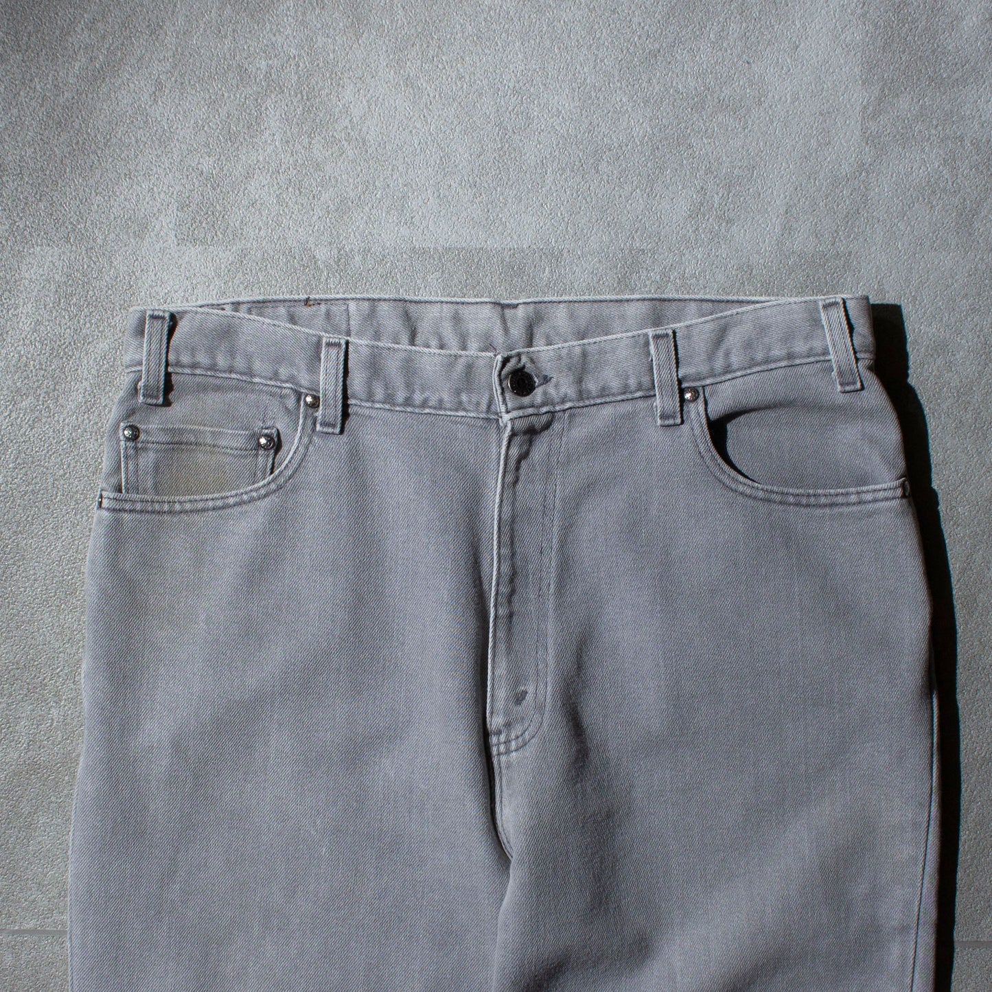 540 FLEX FIT "先染め" Gray Denim Pants Made in U.S.A.