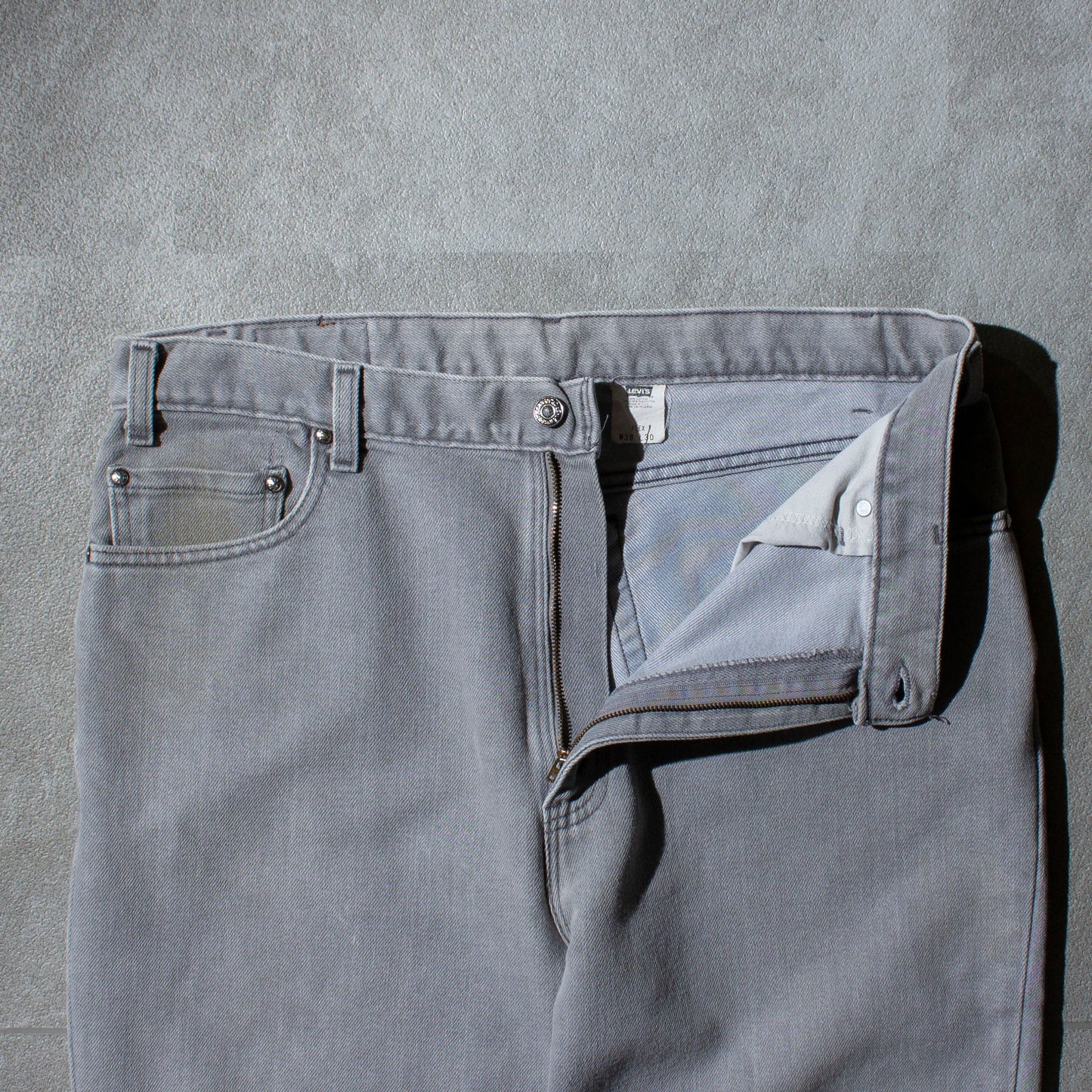 540 FLEX FIT "先染め" Gray Denim Pants Made in U.S.A.